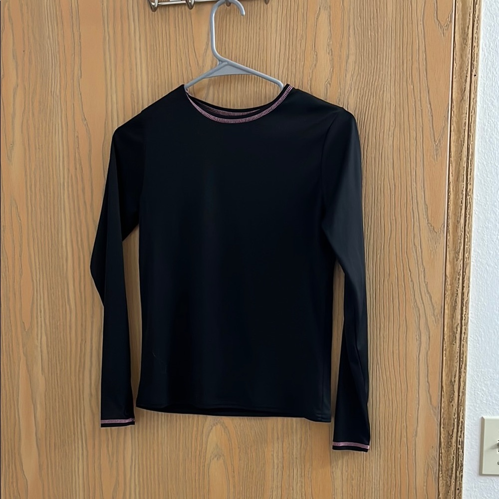 Cuddl Duds Black Long Sleeve Fitted Tee